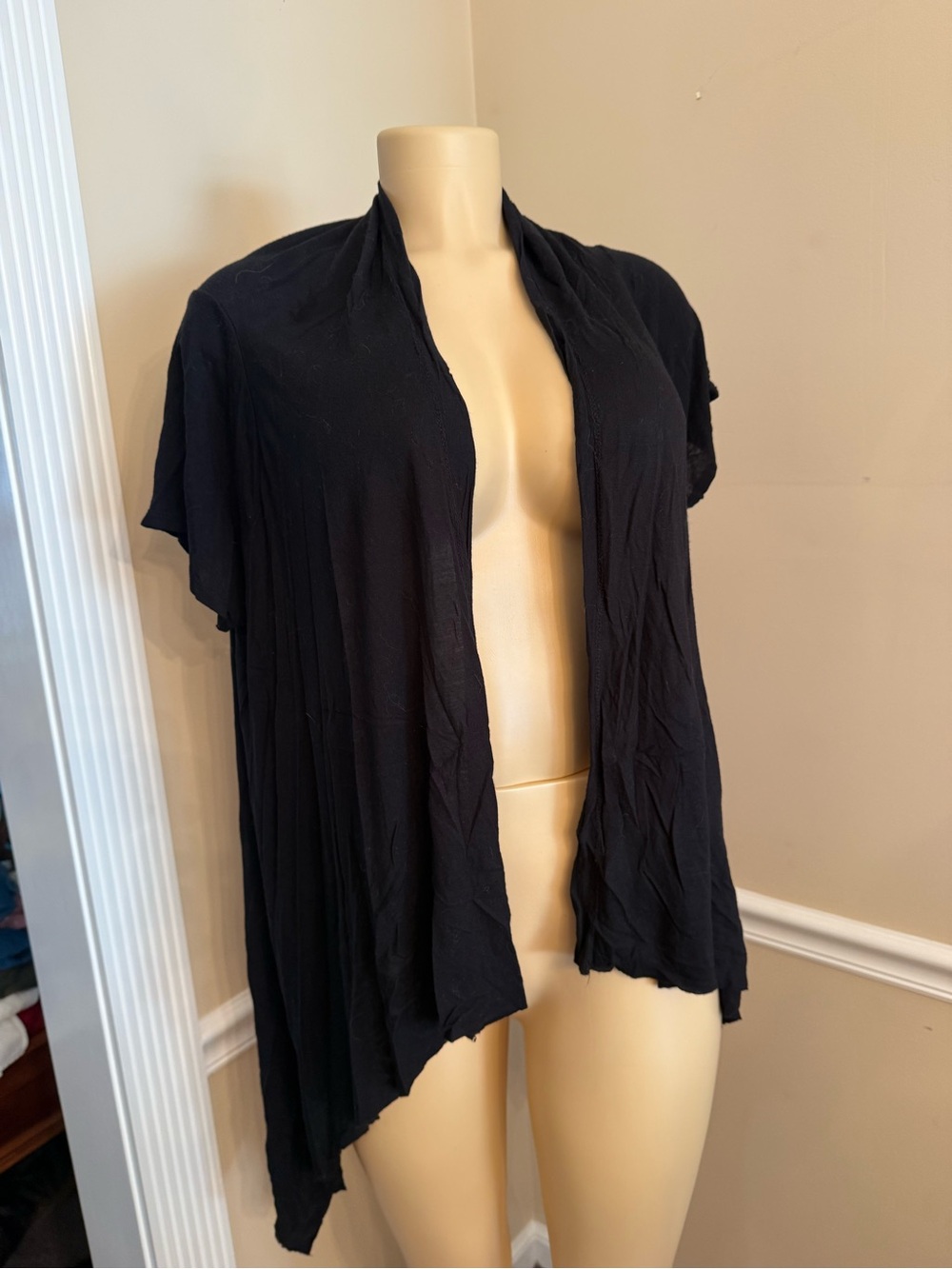 Willi Smith Black Lightweight Swim Coverup